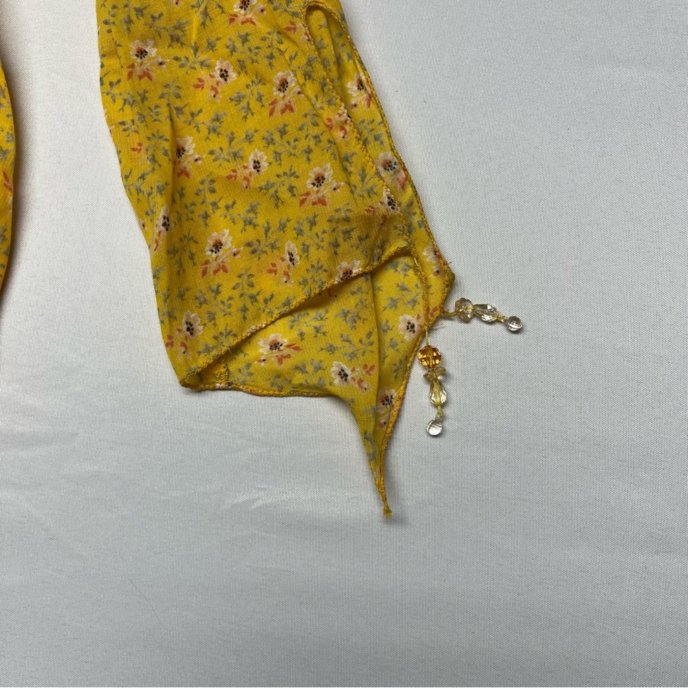 Vintage APRIL CORNELL Yellow Floral Dress Cottage Core farm house set - Picture 9 of 14